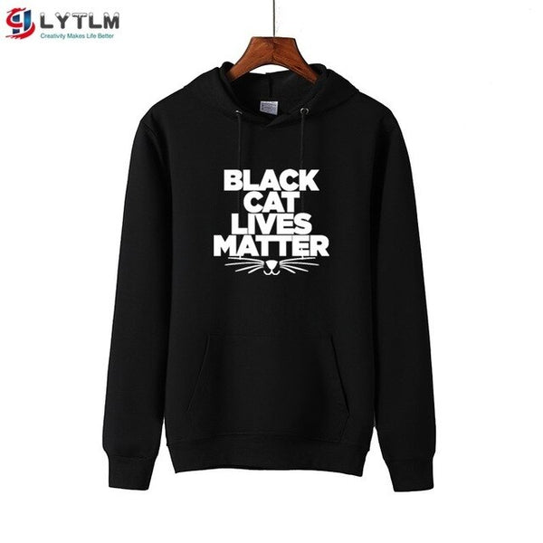 LYTLM Baby Girl Clothes Long Sleeves Children Sweatshirt Girl Black Cat Lives Matter Hoodie Girl Girls Hoodies and Sweatshirts