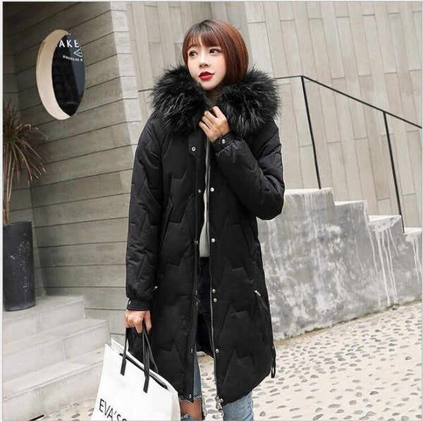 New Slender Fashion Women Winter jacket Hooded clothes Downstairs Cats Parka Winter Jas For Girls Plus Size Vested Jackets 386