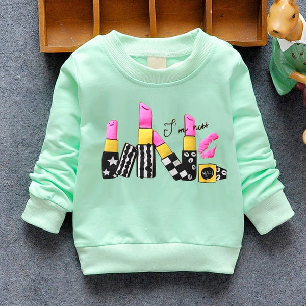 2019 New Arrival Baby Girls Sweatshirts Winter Spring Autumn Children Hoodies 6 Cats Long Sleeves Sweater Kids T-shirt Clothes